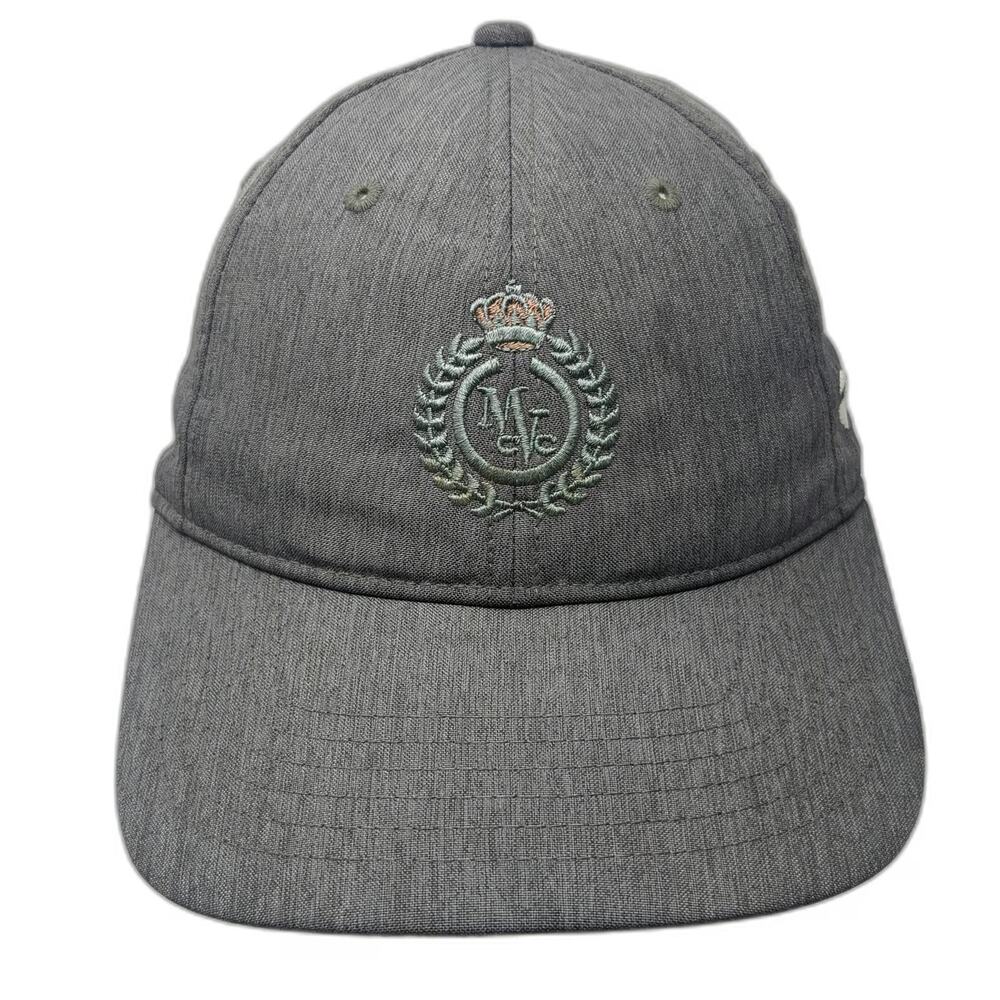 TaylorMade Baseball Cap Gray OSFM MVC Crest Logo Polyester Slideback Golf Hat
